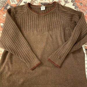 Cozy Brown Crewneck Sweater by Woolrich